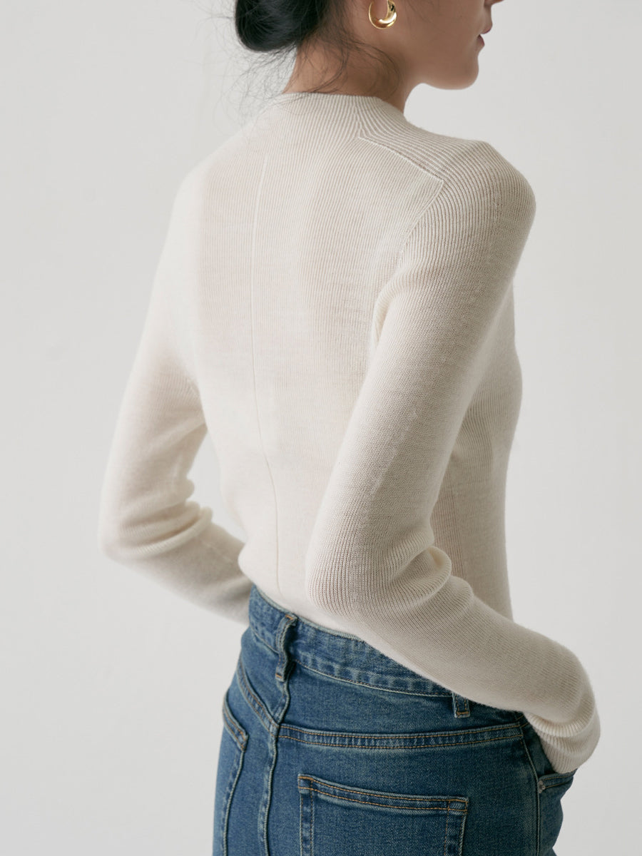 ハイネックストレッチベーシックニット 4色入 - SonderSable