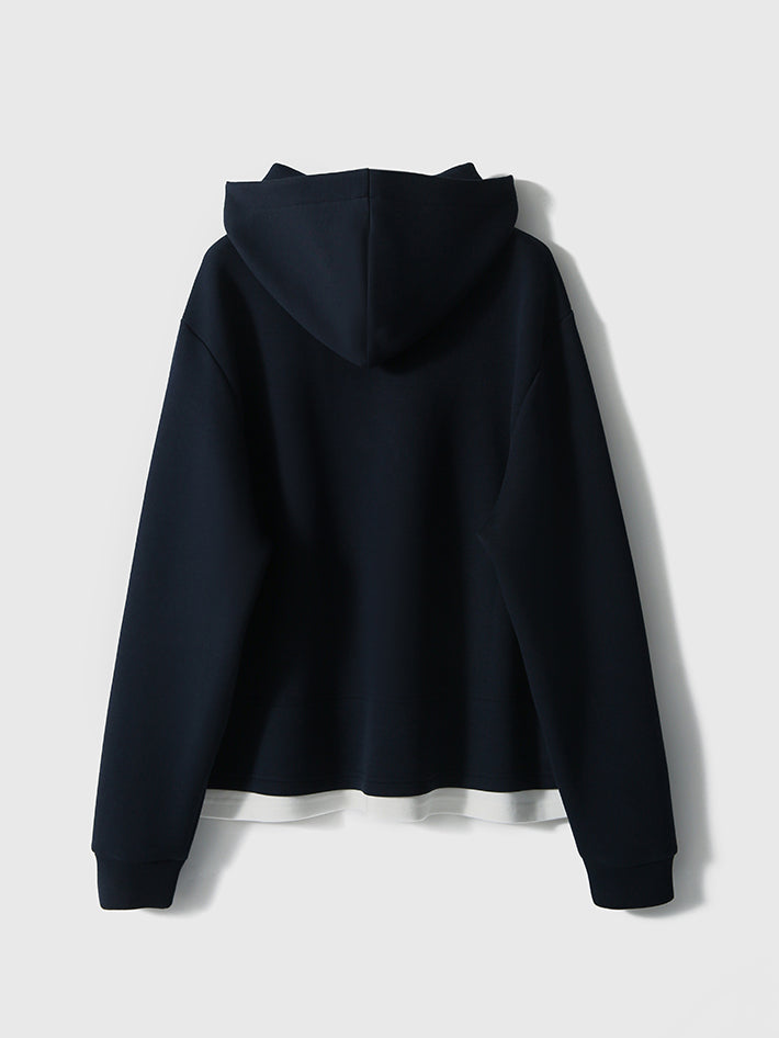ハーフジップレイヤードフードパーカー 2色入 - SonderSable