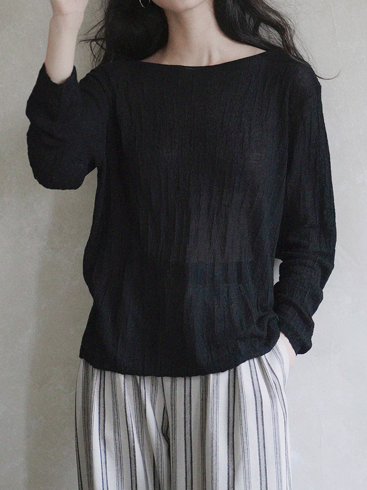 リラックスしぼ感ニット　4色入＜セットアップ可能＞