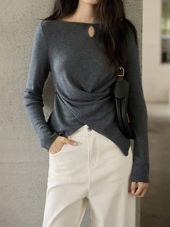 Teardrop Front Cross Knit (3 colors)