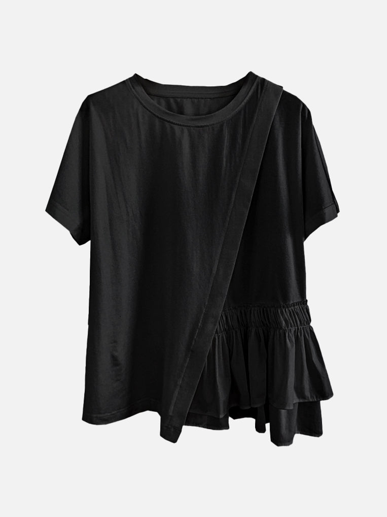 サイドギャザードッキングTシャツ　3色入